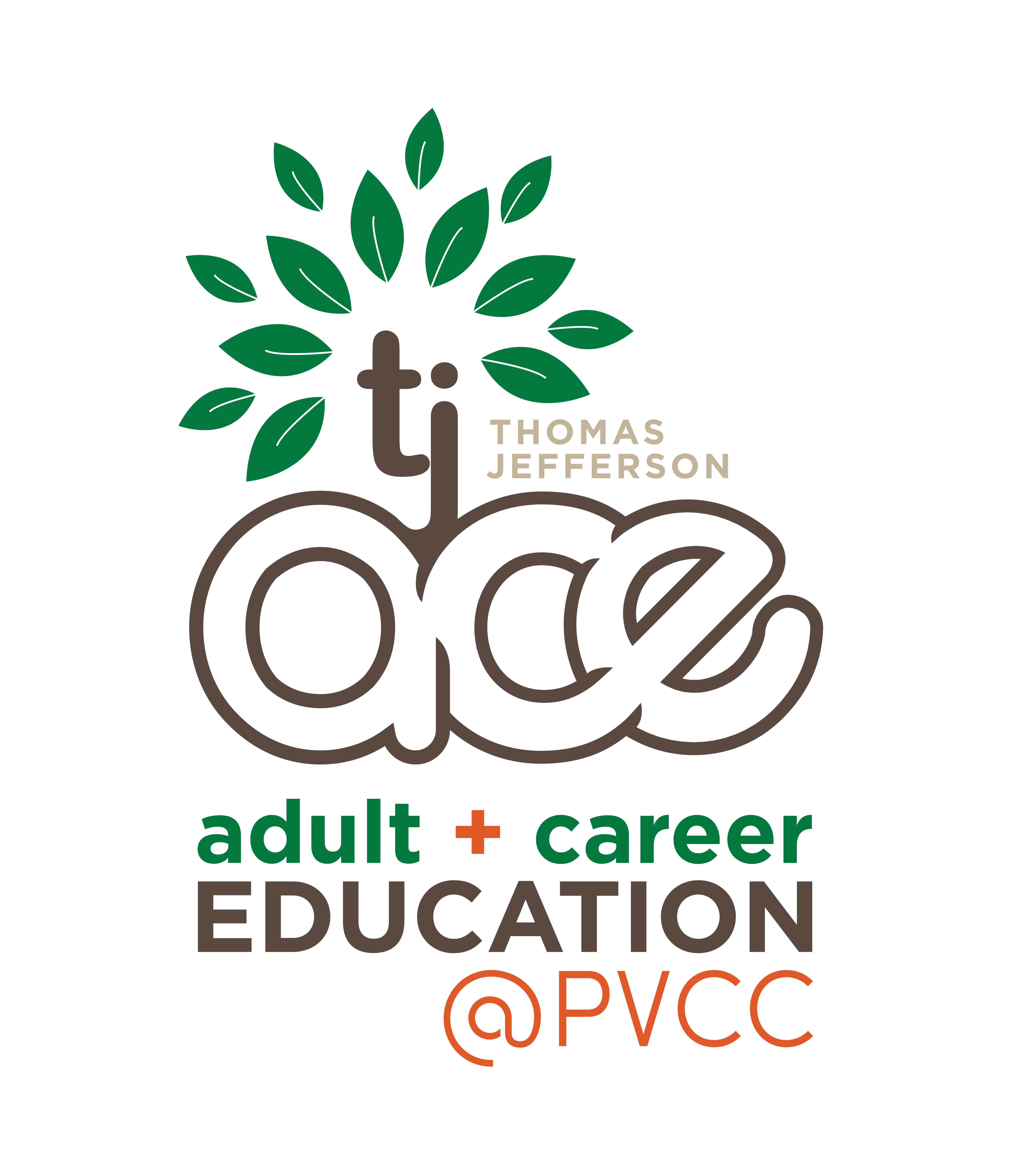 Thomas Jefferson Adult and Career Education (TJACE)@PVCC logo