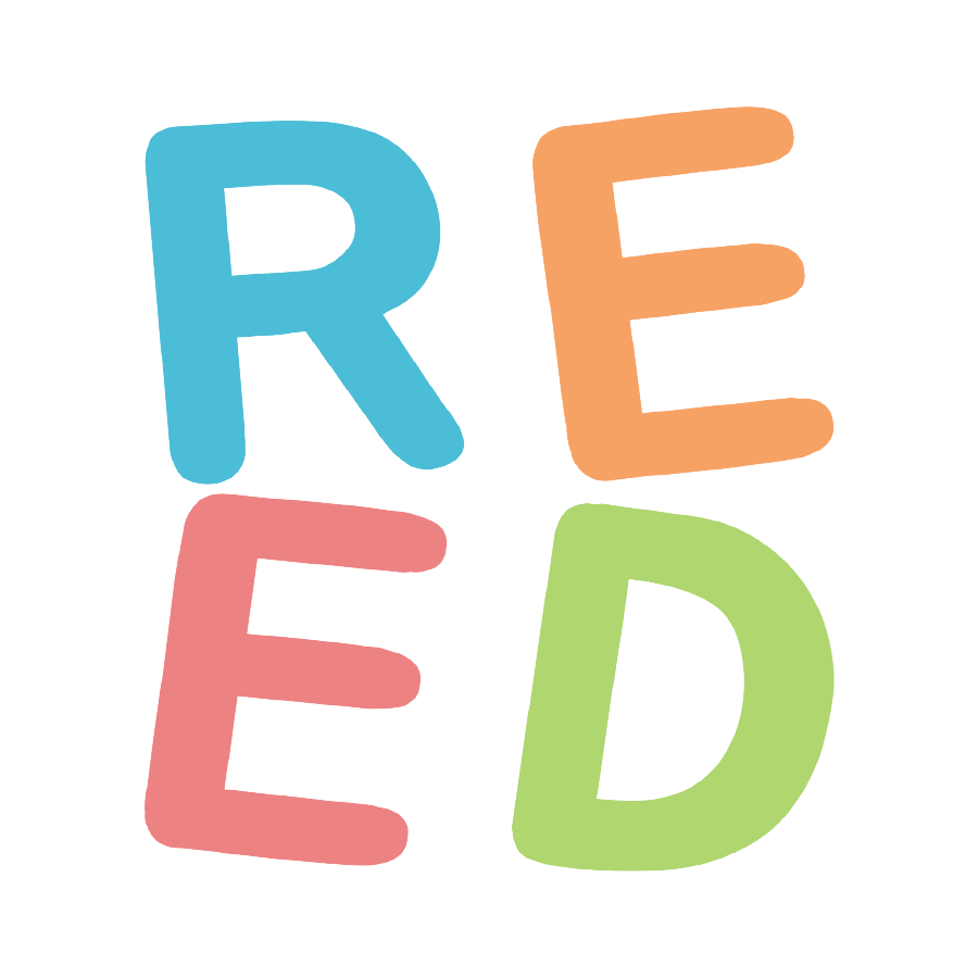 REED (Read, Engage, Explore, Discuss) logo